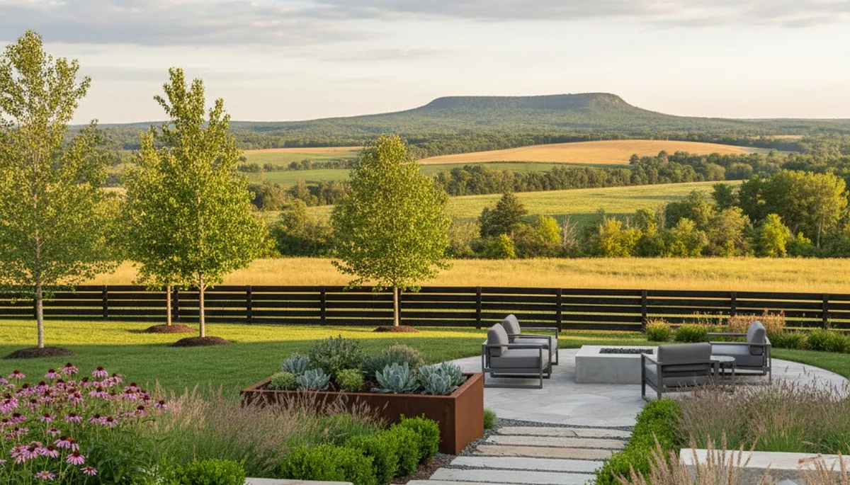 Professional landscaping service in Madison, WI enhancing a residential lawn and yard